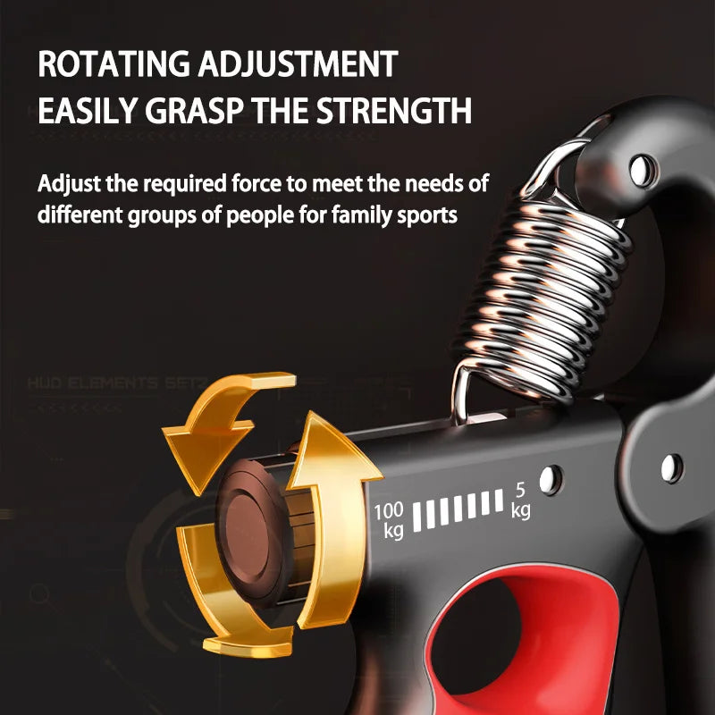 GripMax – Entraîneur de Force de Poigne Ajustable (5–60/100/150 kg)