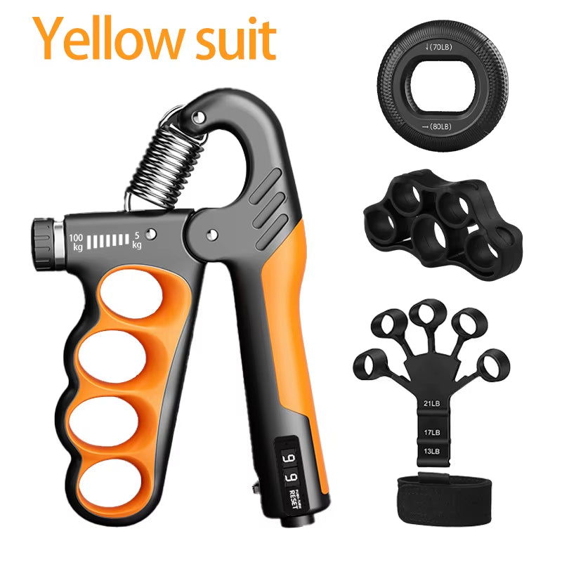 GripMax – Entraîneur de Force de Poigne Ajustable (5–60/100/150 kg)